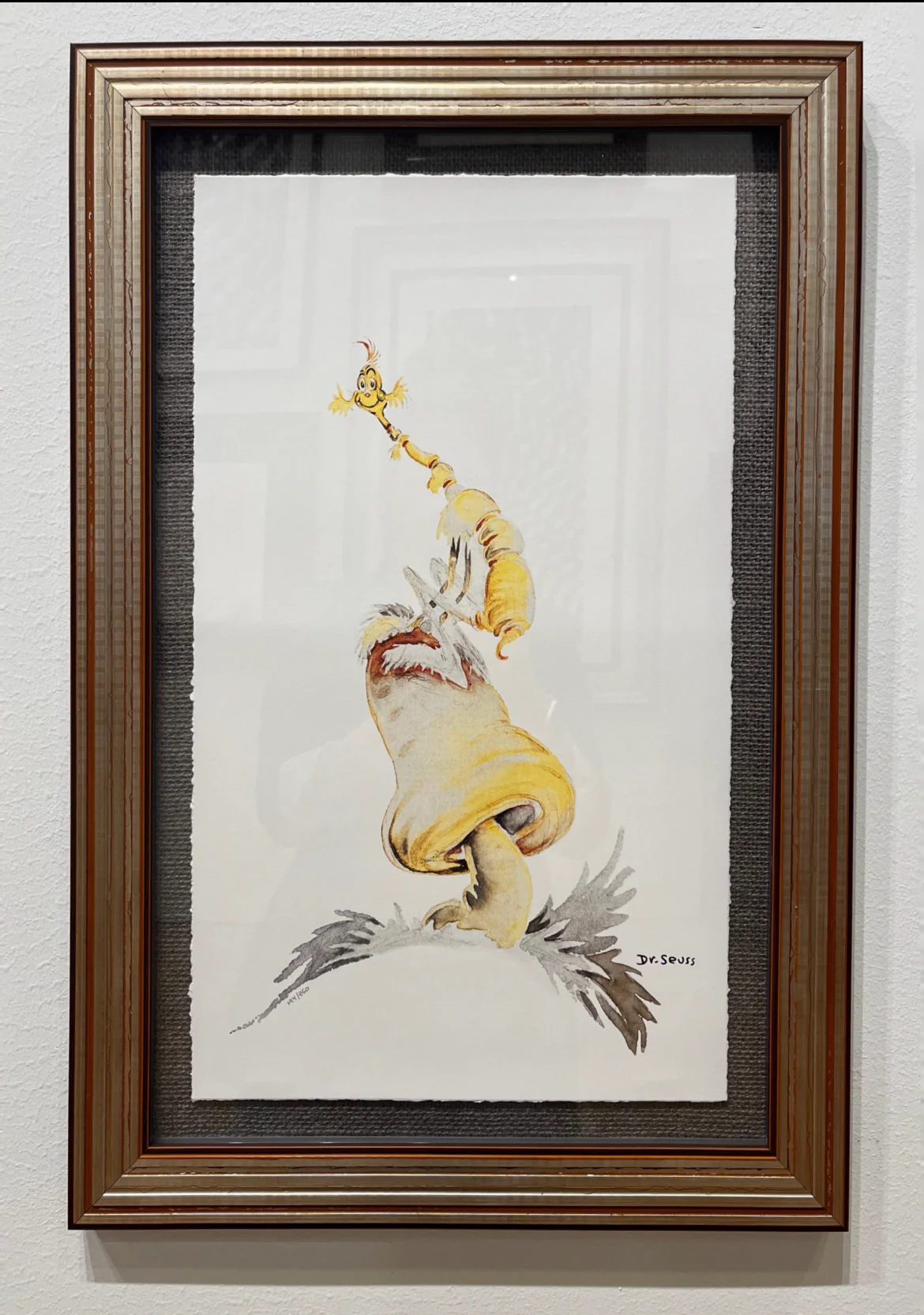 Happy Grasshopper on a Mushroom - FRAMED - Image 2