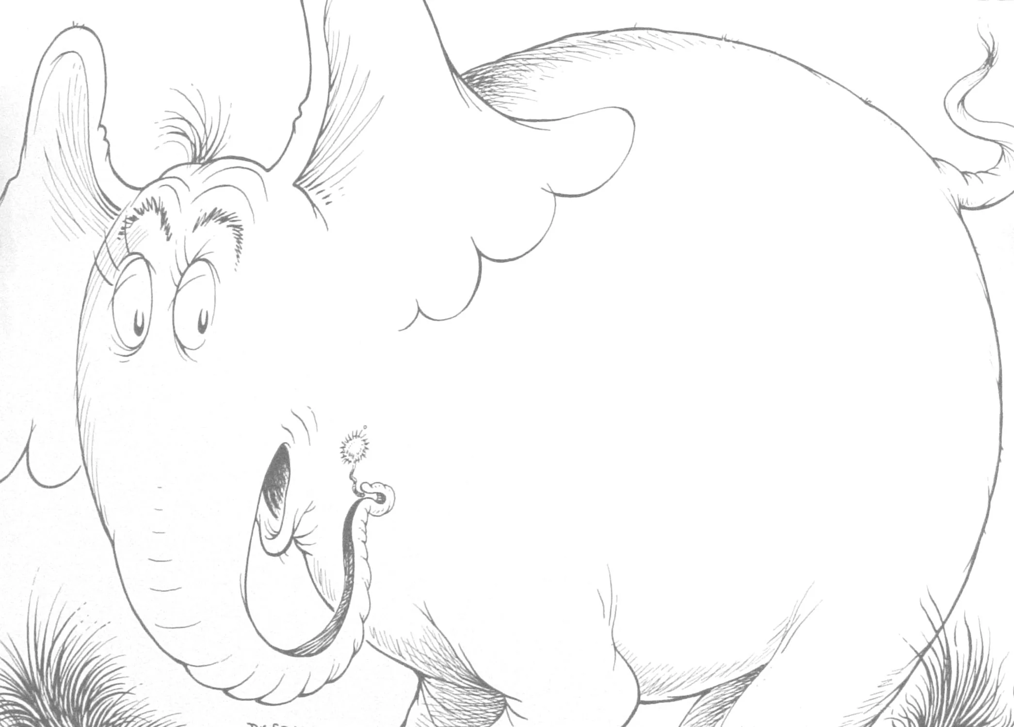 Horton Line Drawing - FRAMED