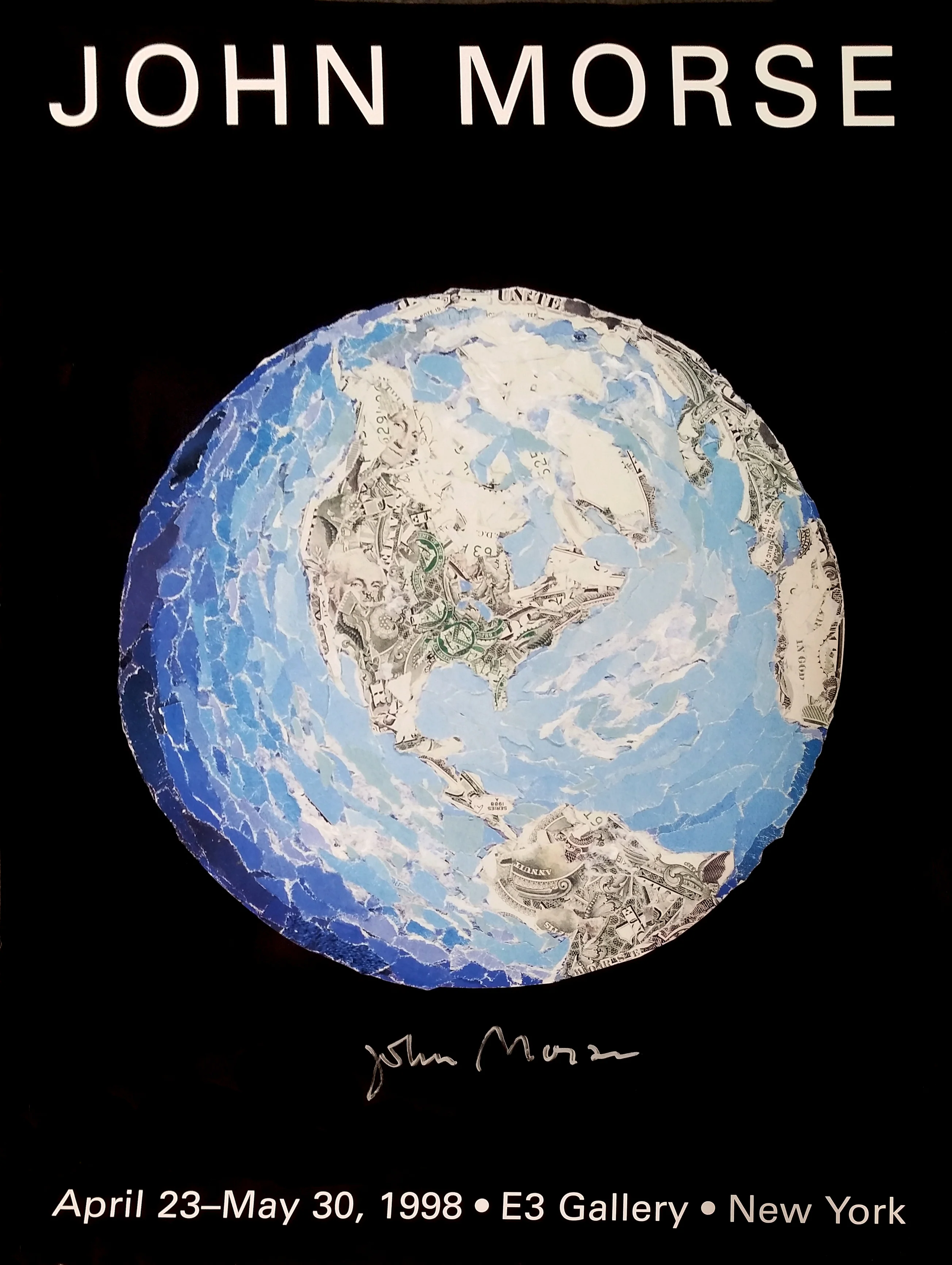 Money Globe - signed show poster 1998